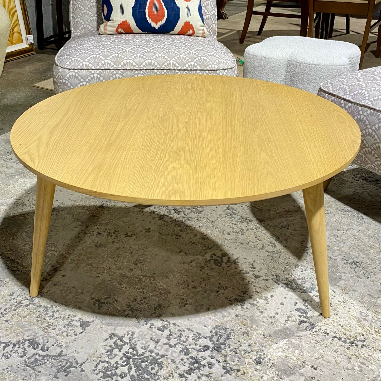 Clarkson Coffee Table, Oak, 36"Dia x 17"H