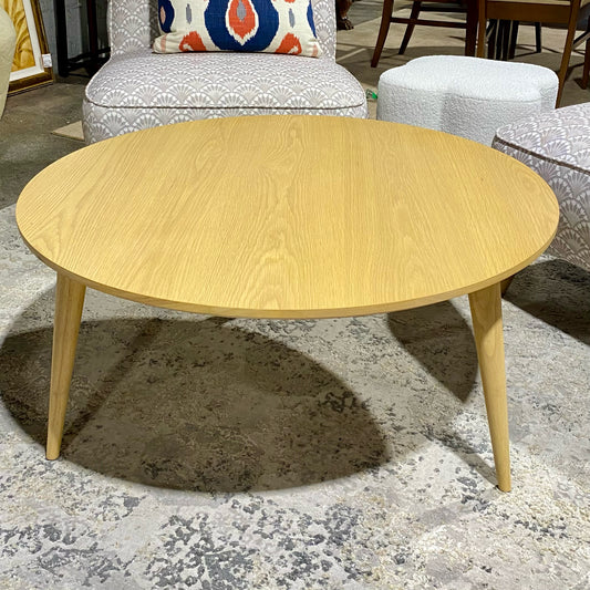Clarkson Coffee Table, Oak, 36"Dia x 17"H