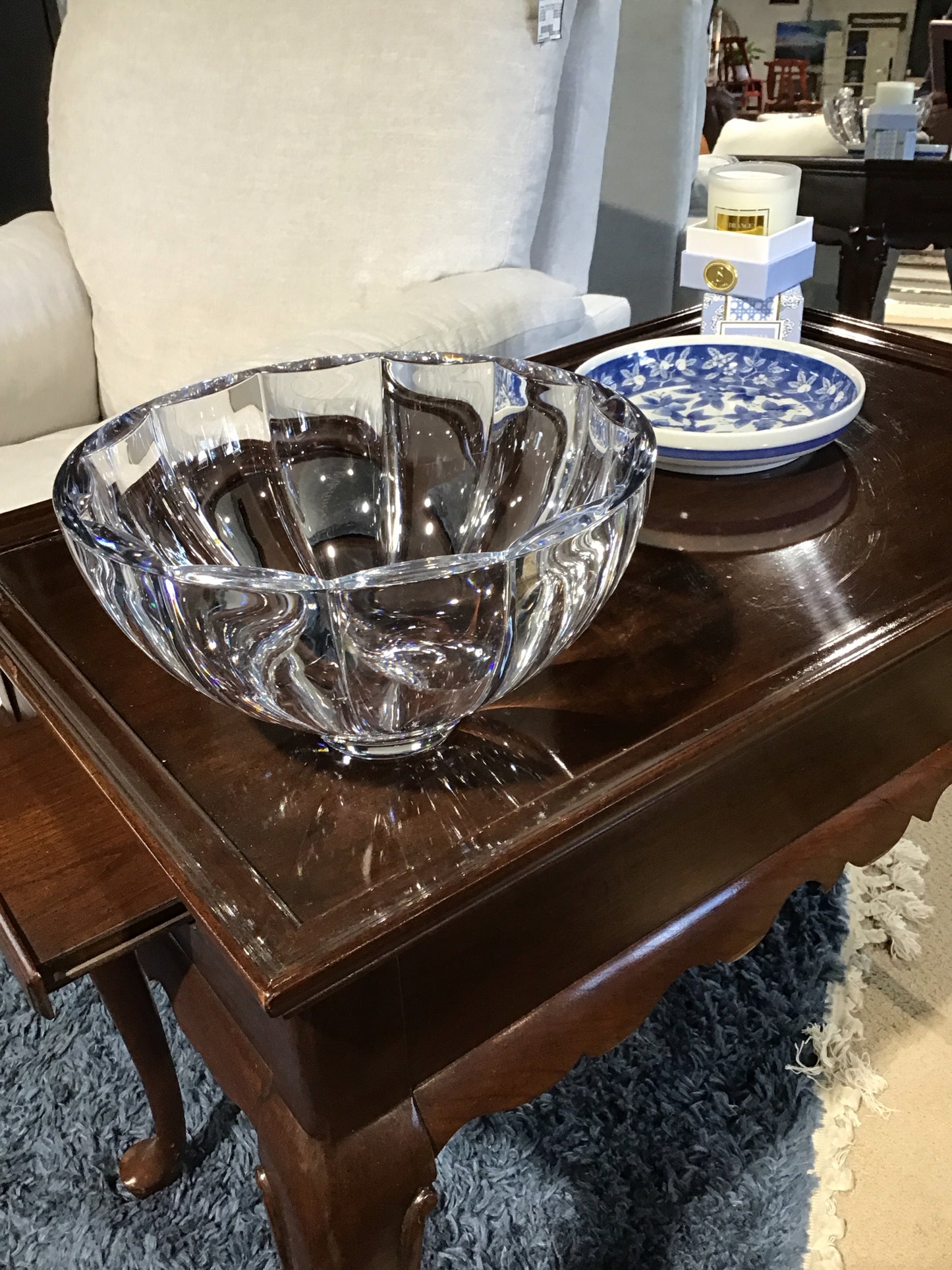 Mikasa Vintage 80's Crystal Bowl 10"D