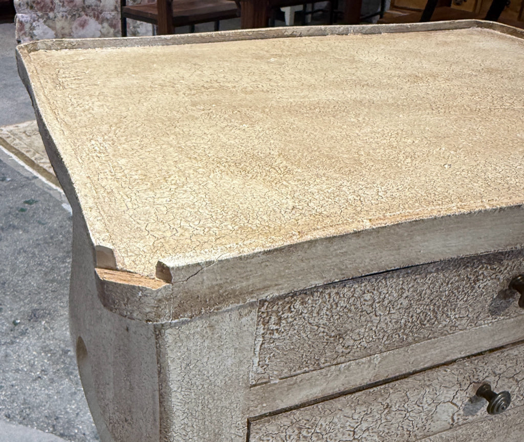 Crackle painted side table, (AS IS), 17"W x 13"D x 31"H