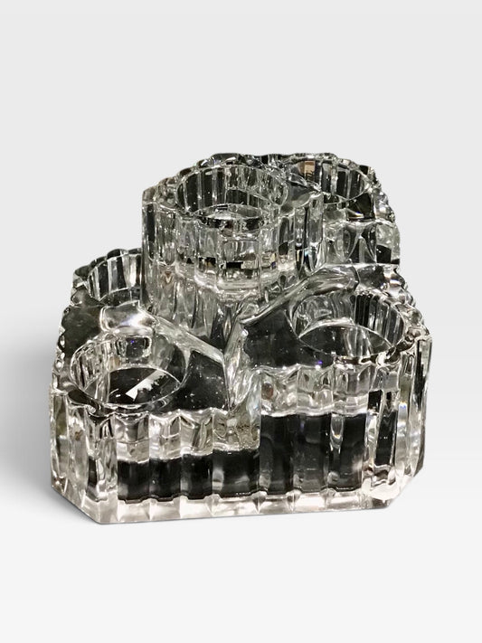 PartyLite Ice Crystal Castle 5-Tier Candle Holder, 6"W x 5.75"W x 4.5"H