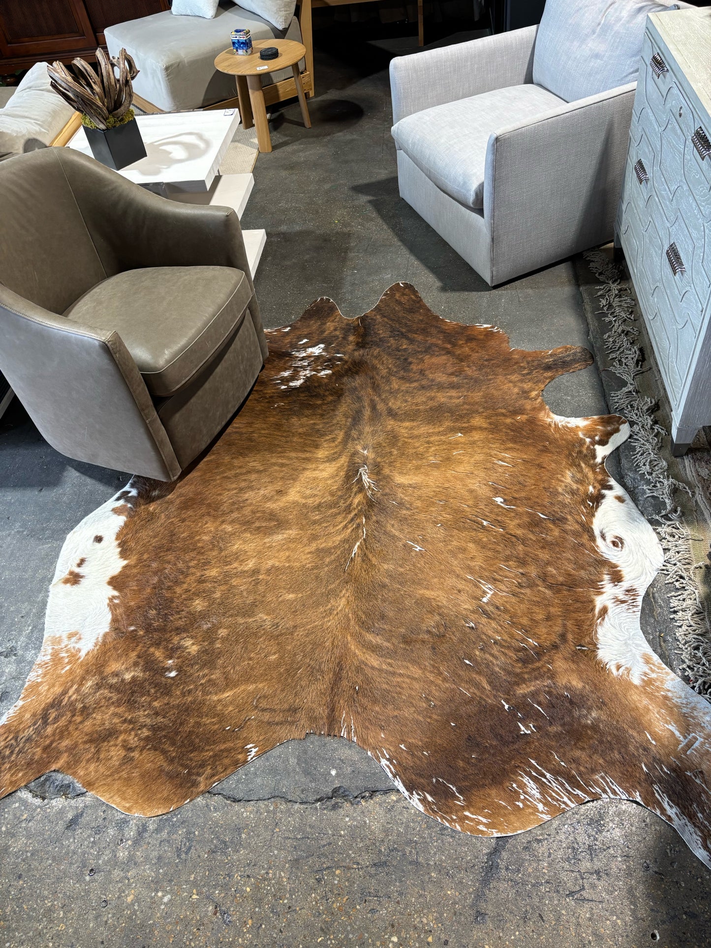 Large Cow Hide Rug- 89"LX71"W