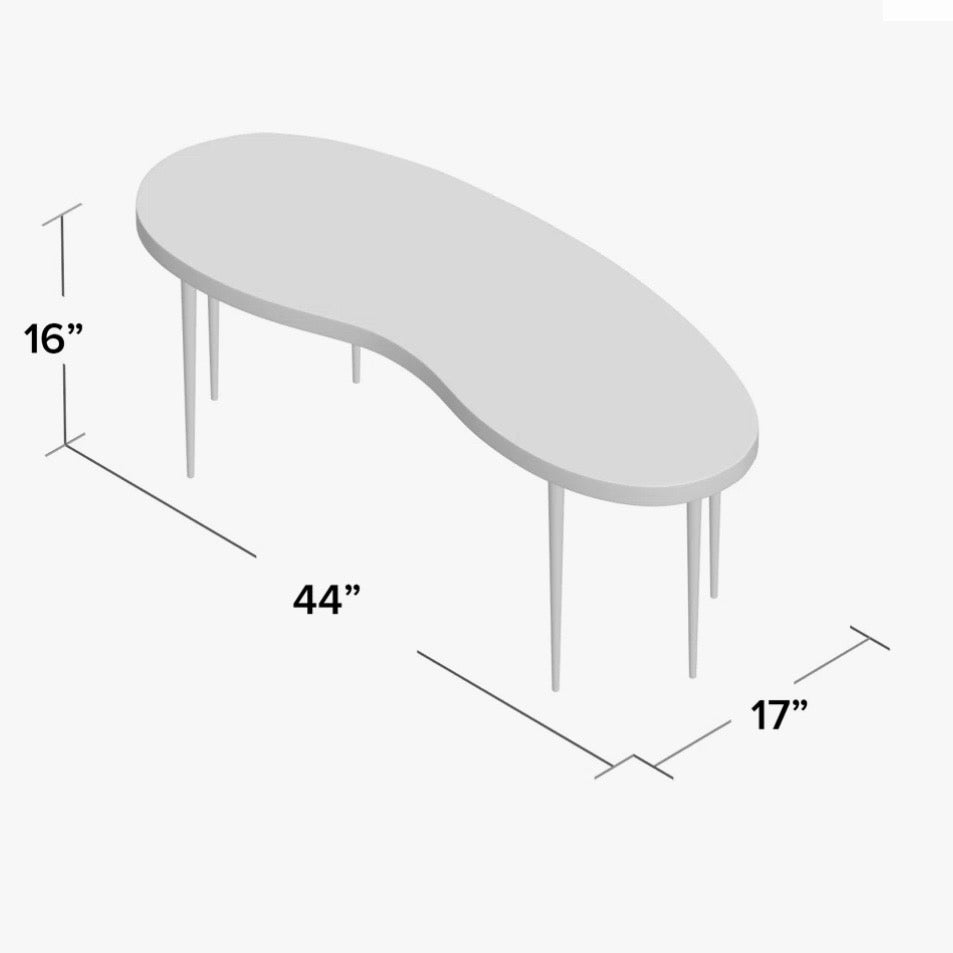Sloan Coffee Table, Wood & Brass, 44"W x 17"D x 16"H