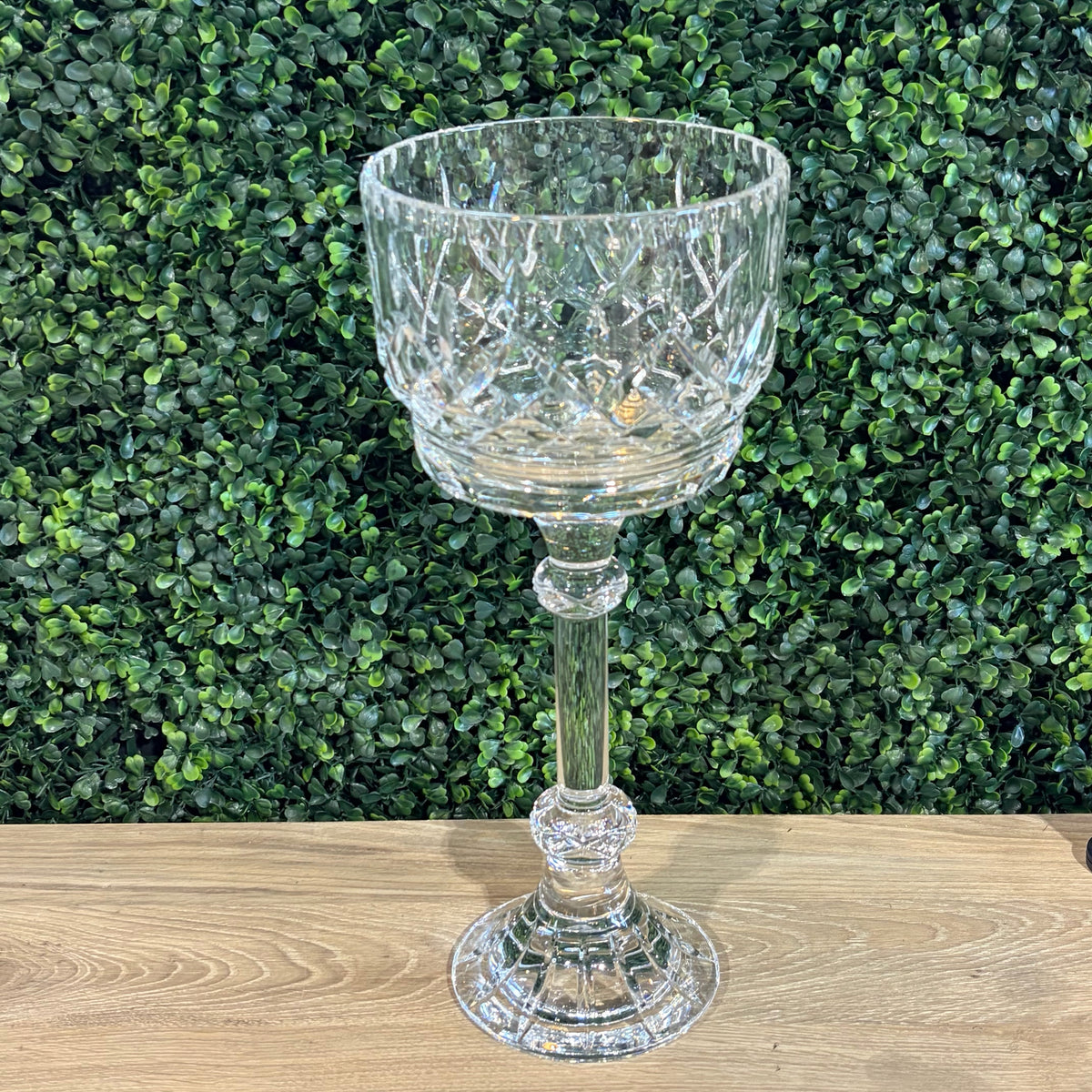 VTG Crystal Pedestal Bowl, 6"Dia x 14"H