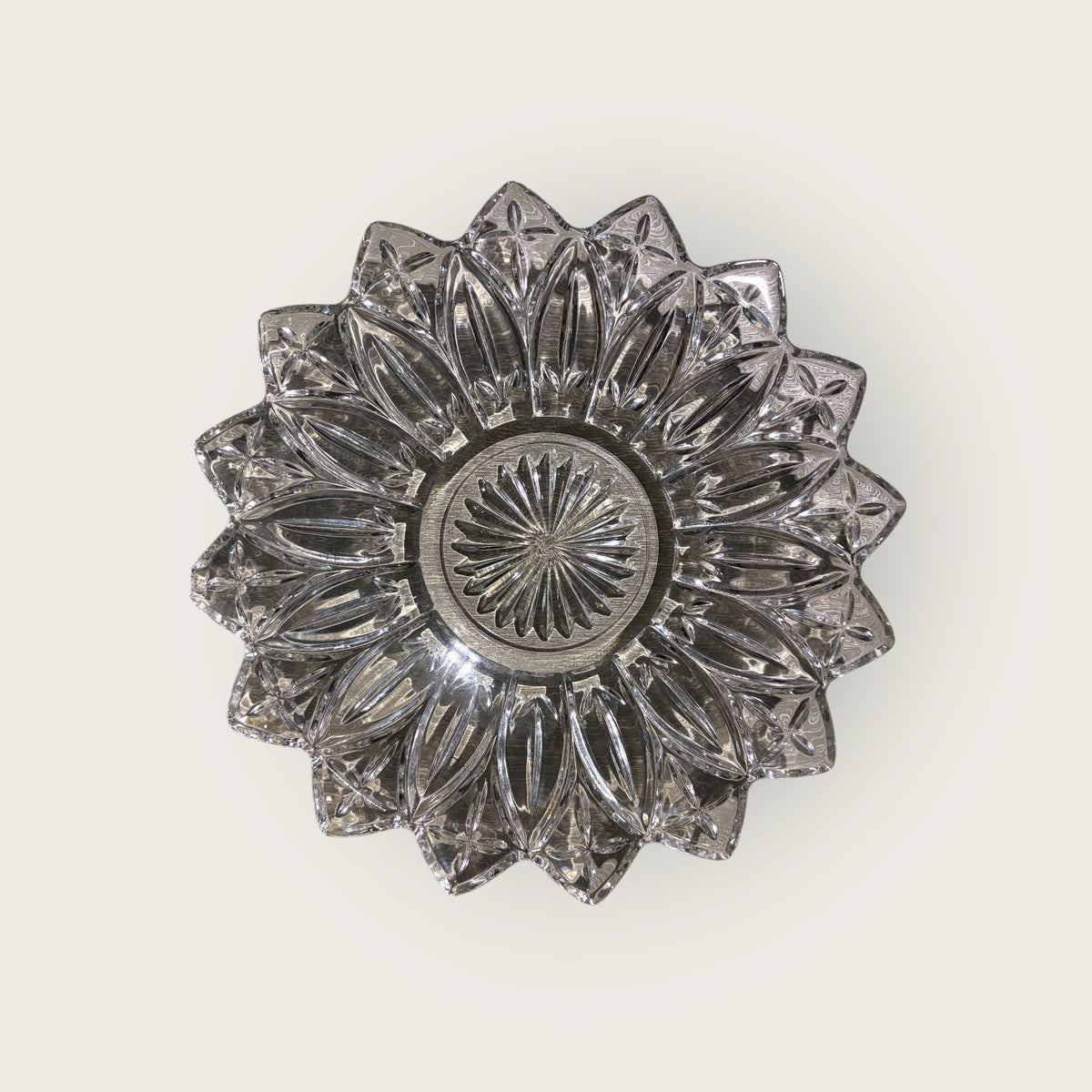 Cut Glass/Crystal Plate, 11"Dia