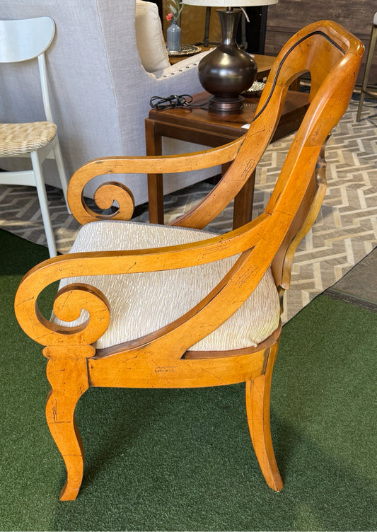 Biedermeier style chair, 21"D X 23.5"W x 38"H