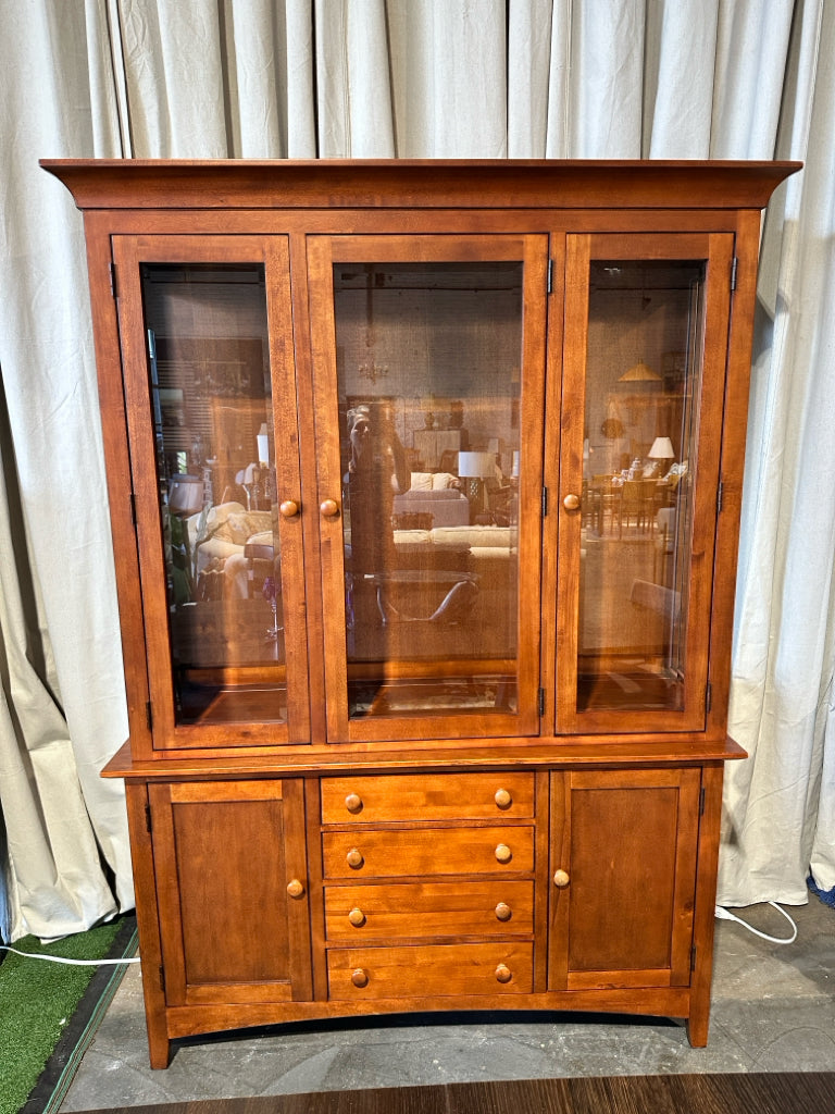 Kincaid 2 pc china cabinet, Gathering House collection, 58"L x 18"D x 82"H