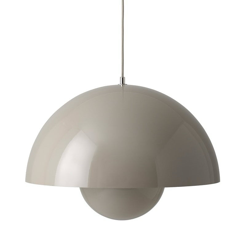 &Tradition Flowerpot Pendant Light, Grey Beige, Small VP1, 9.1" Dia x 6.3" H