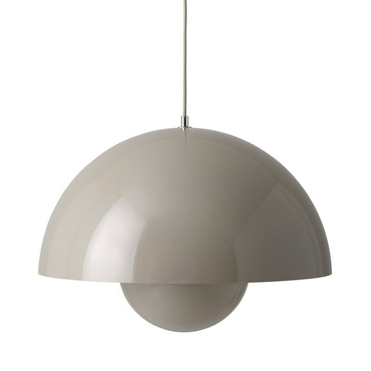 &Tradition Flowerpot Pendant Light, Grey Beige, Small VP1, 9.1" Dia x 6.3" H
