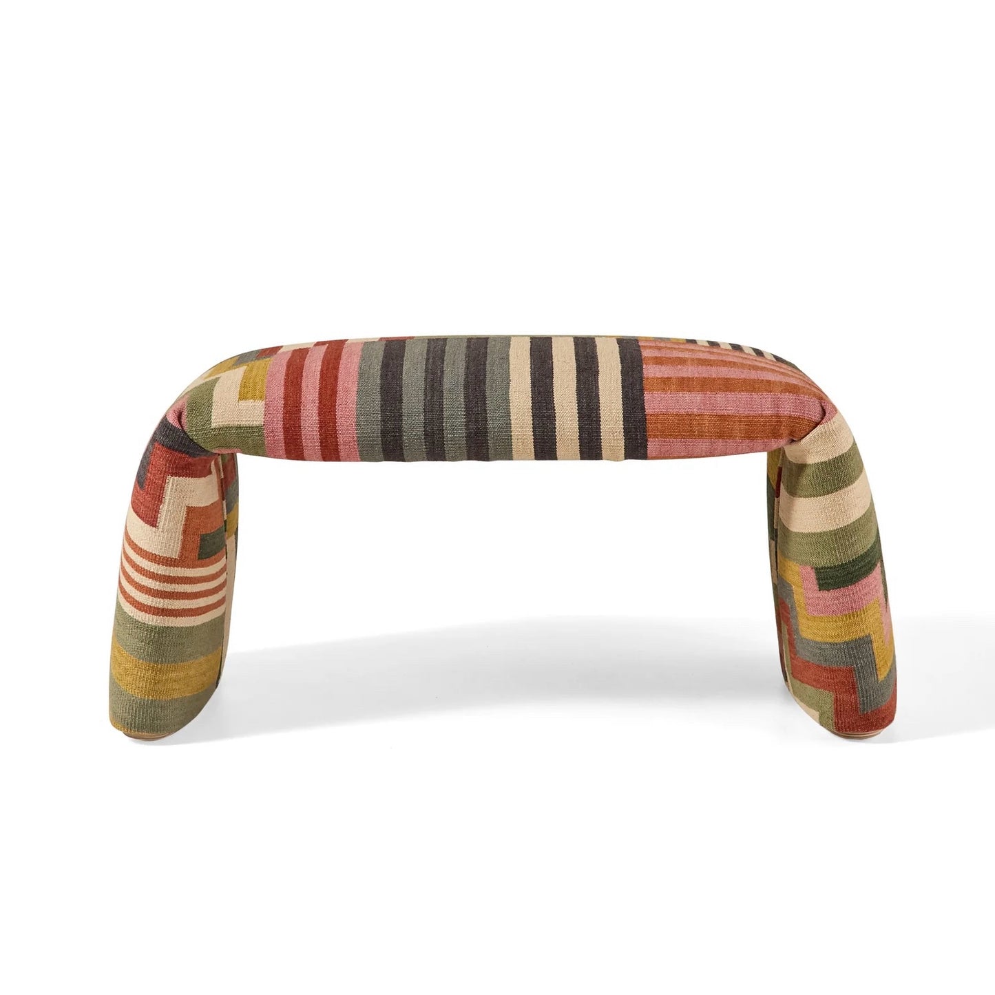 2Modern Nanimarquina Folded Pattern Bench, 38.2" W x 17.7" D x 17.7" H