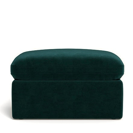 NEW Havenly Hayley Rectangle Storage Ottoman, Emerald Velvet, 40"W x27"D x18.5"H