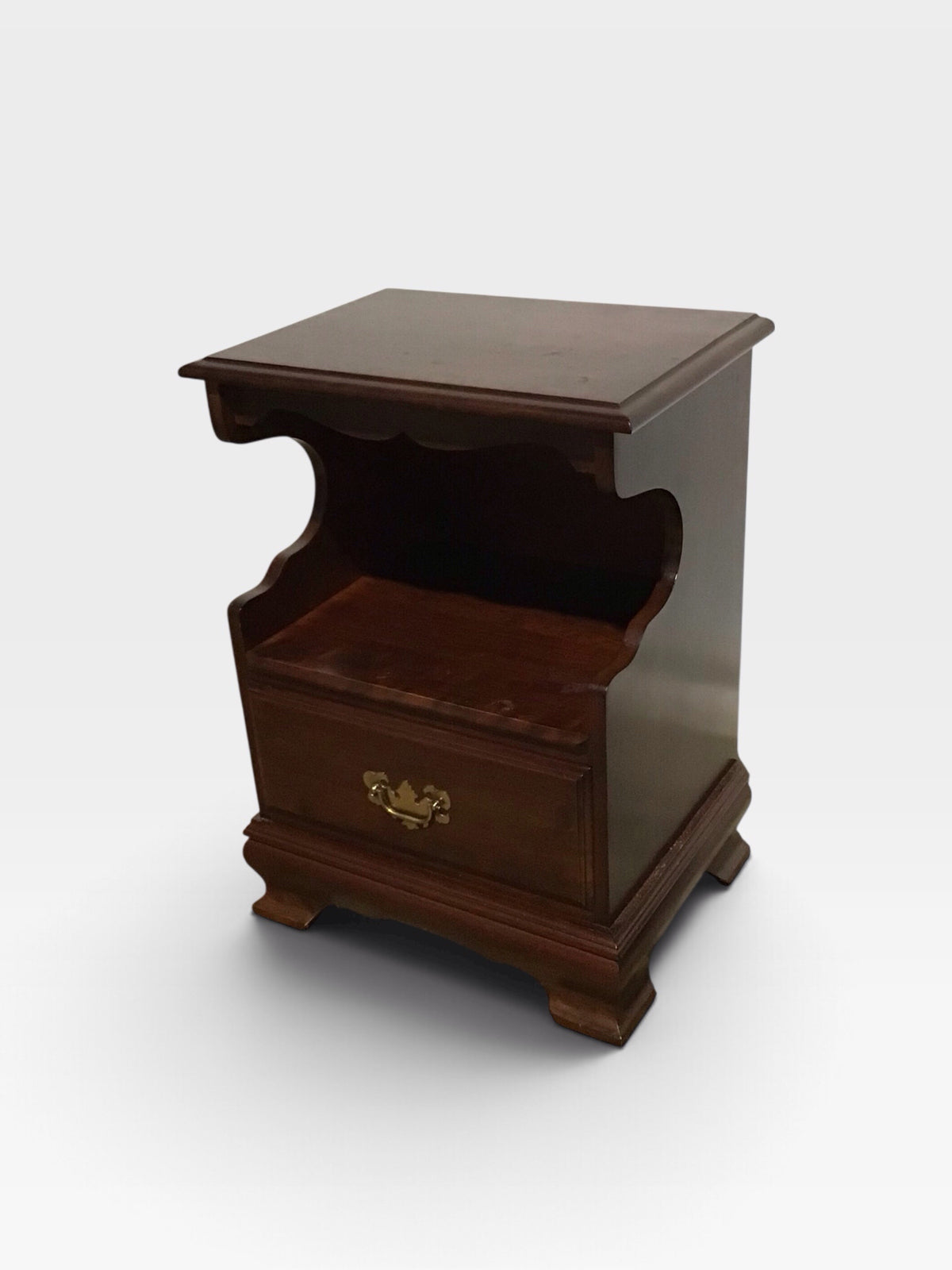 Solid Cherry Open Cabinet Nightstand 20"W x 14"D cx 27"H