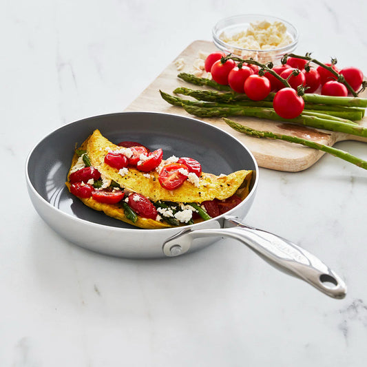 Greenpan Valencia Pro 8" Frypan, Stainless Steel & Ceramic Nonstick Coating