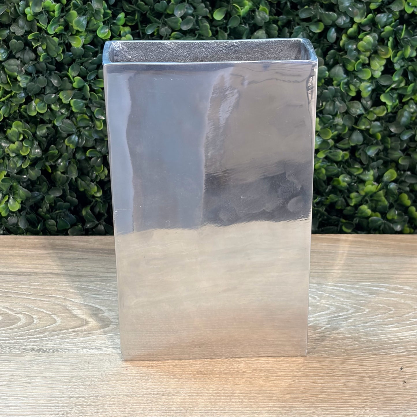 Aluminum Vase w/Tile Inlay, 8"H x 4.5"W x 1.75"D