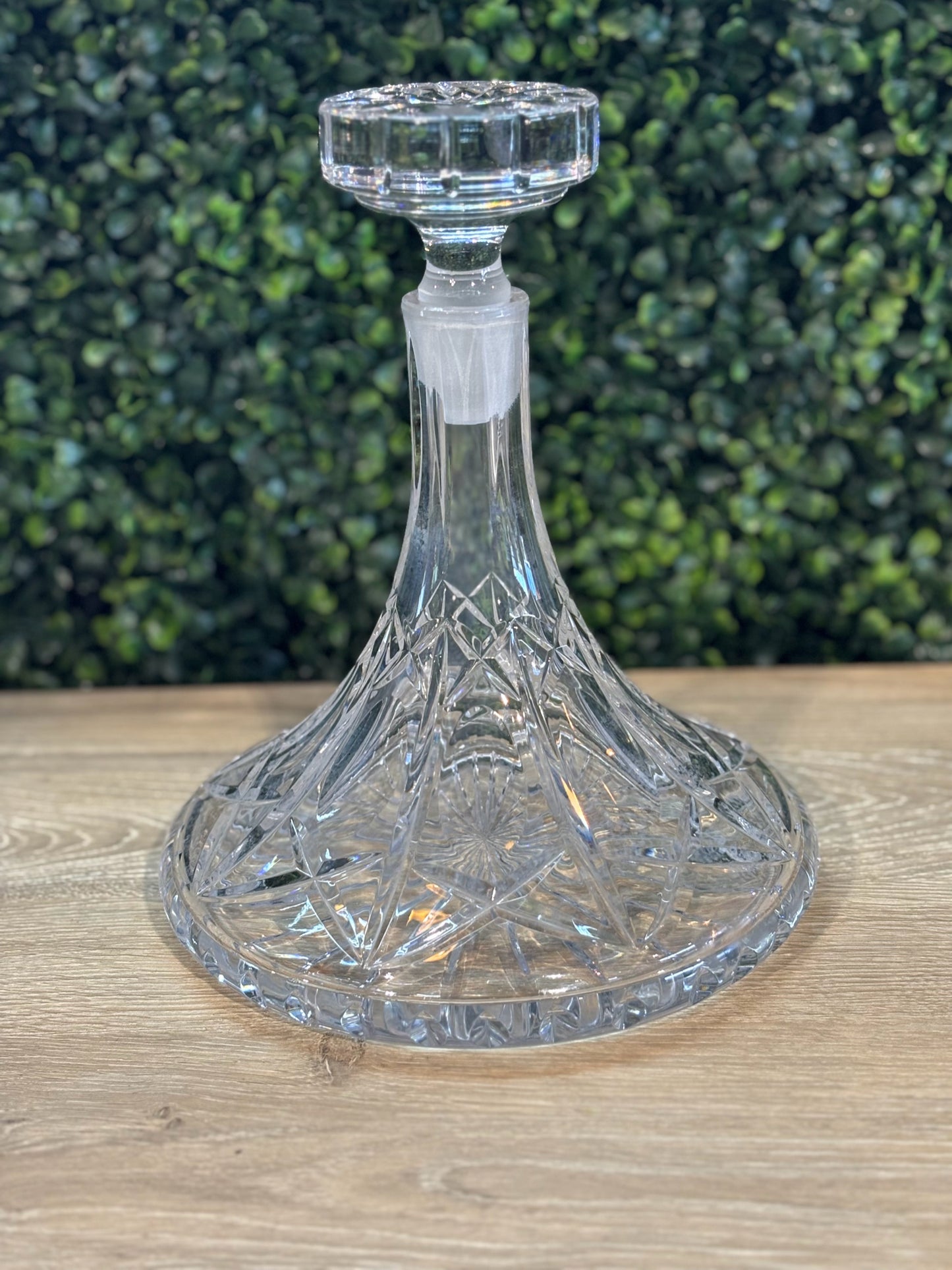 Crystal Decanter 7.5" W x 7.5" D x 9" H