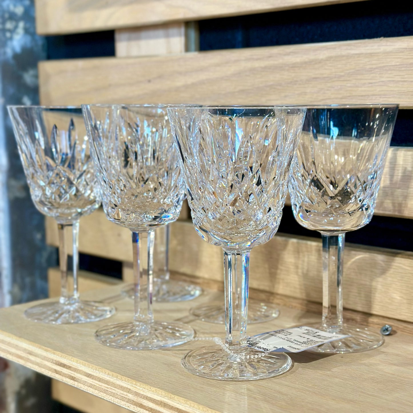 SET of 6 Waterford Lismore Wine Glasses, 6"H