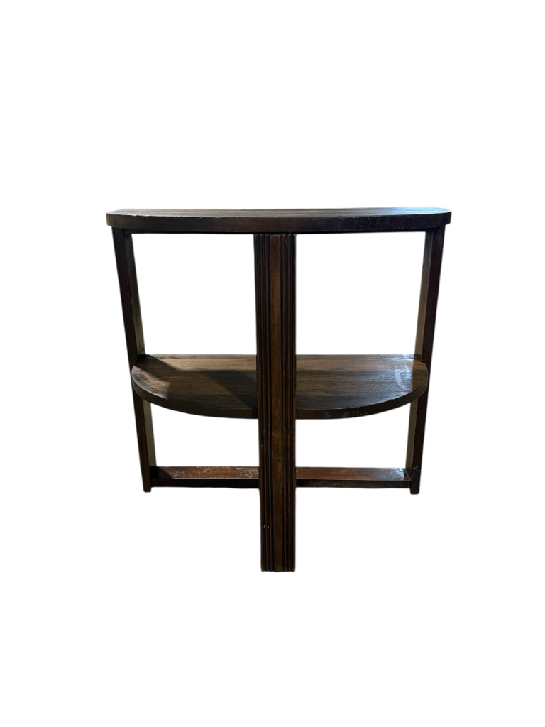 Demilune, single shelf, Side Table,22"W x 11"D x 22"H
