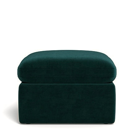 NEW Havenly Hayley Rectangle Storage Ottoman, Emerald Velvet, 40"W x27"D x18.5"H