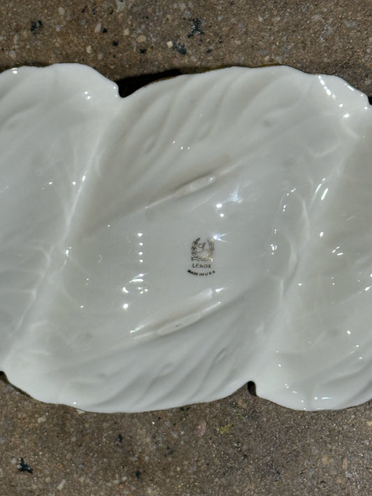 Lenox Triple Leaf 3 secton dish, 16"L x 6"W x 1.5"H