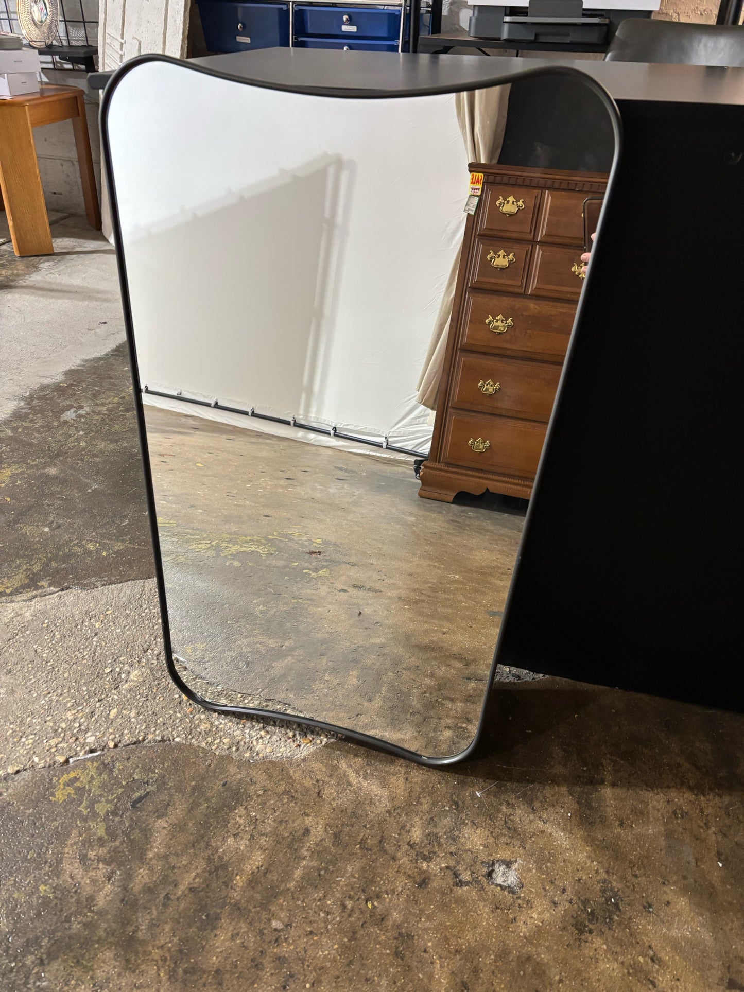 Ponti F.A. 33 Rectangular Wall Mirror - Black Brass / 21.25'' W x 0.98'' D x 31.