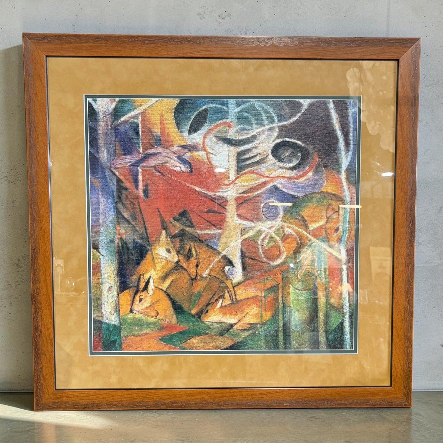 Franz Marc Deer In The Forest Print, 27.5"H x 28.5"W