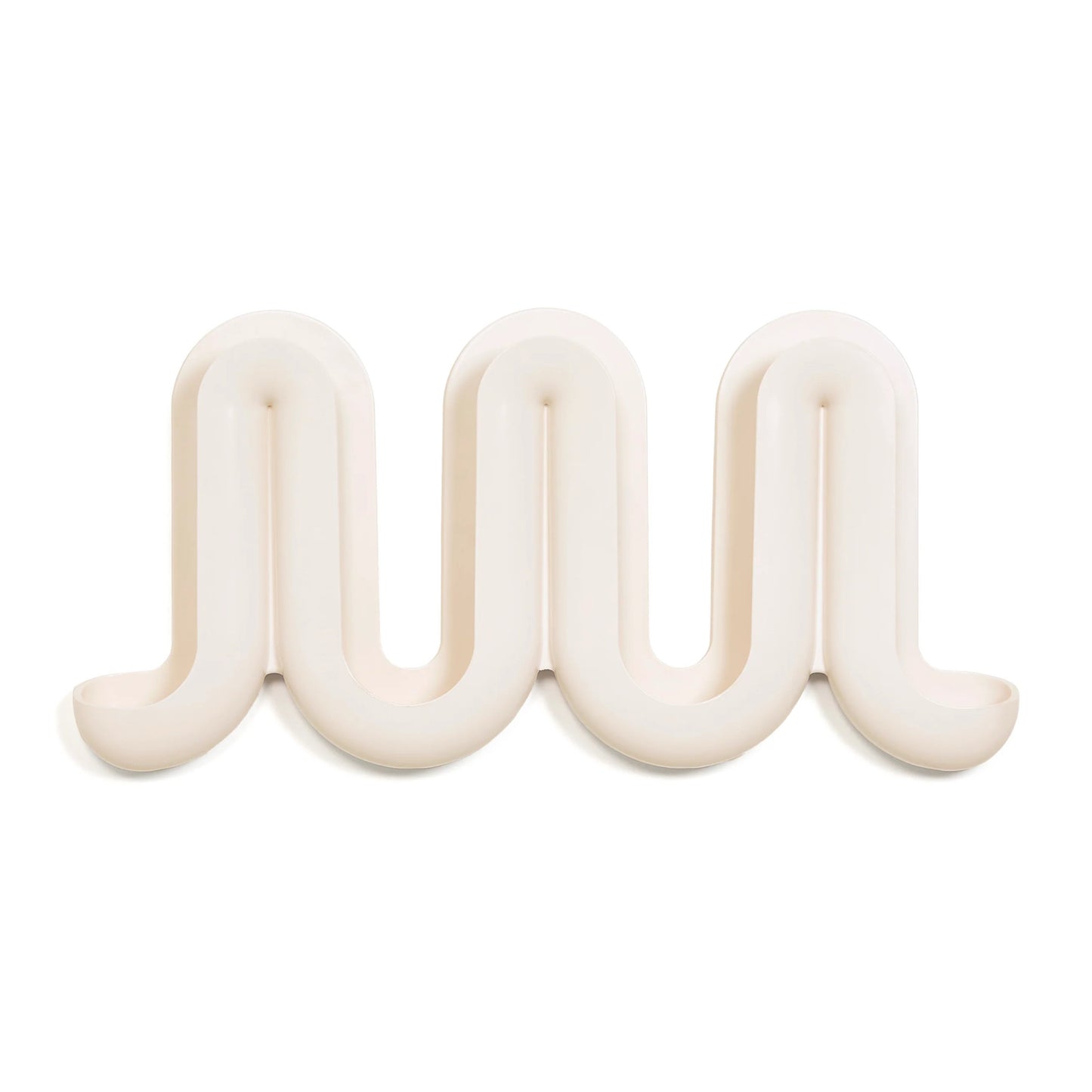 Heller Swell Wall Catchall & Coat Rack, Cream, 28.75" W x 3" D x 14" H