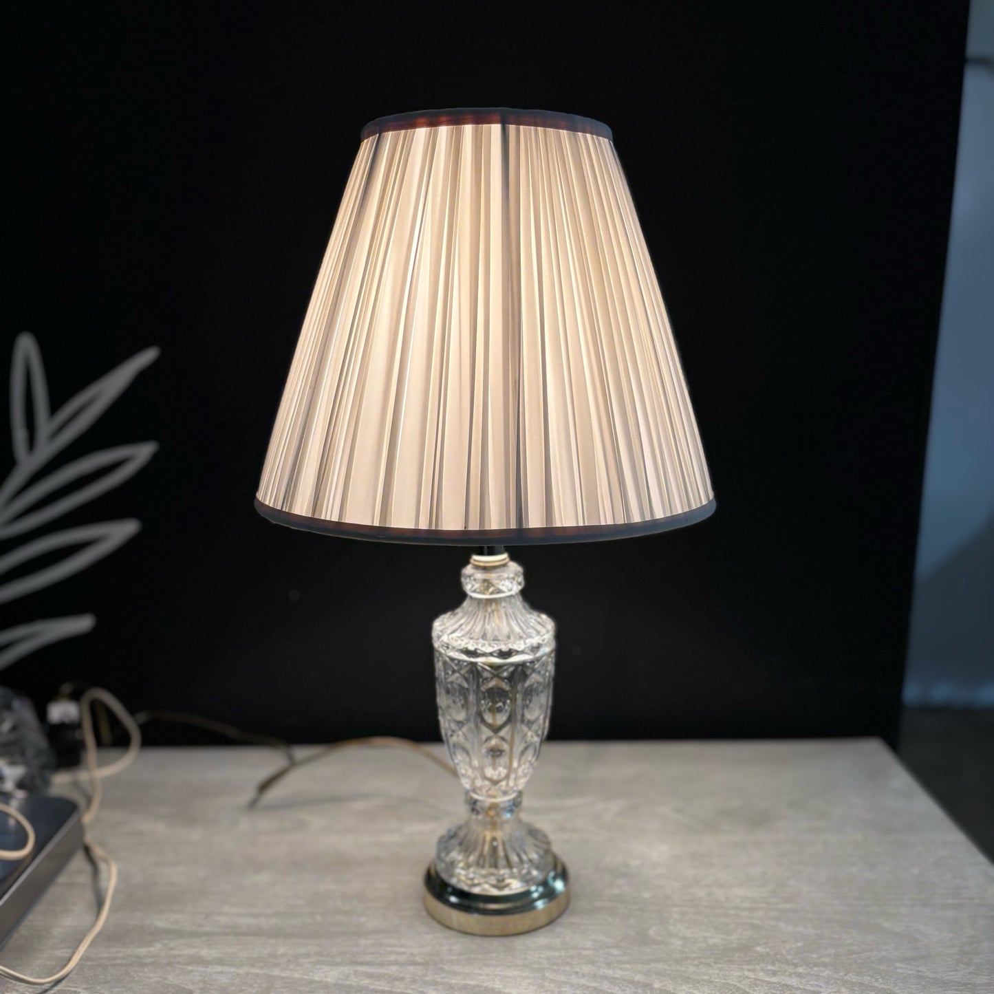 Crystal Table Lamp 13" W x 21.25" H