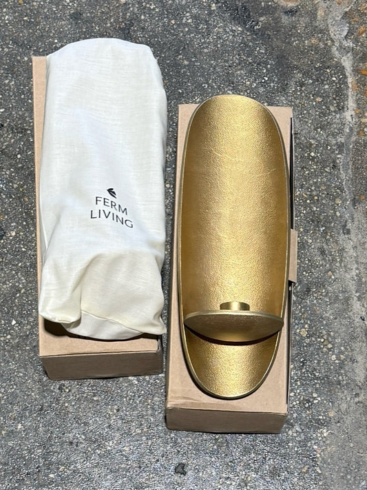 PAIR of Agape Wall Sconces, Gold Finish, 12"H