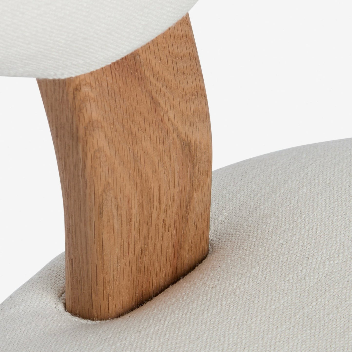 PAIR of Fontaine Dining Chairs by Aimee Song, Ivory Linen, 19" W x 22" D x 33" H