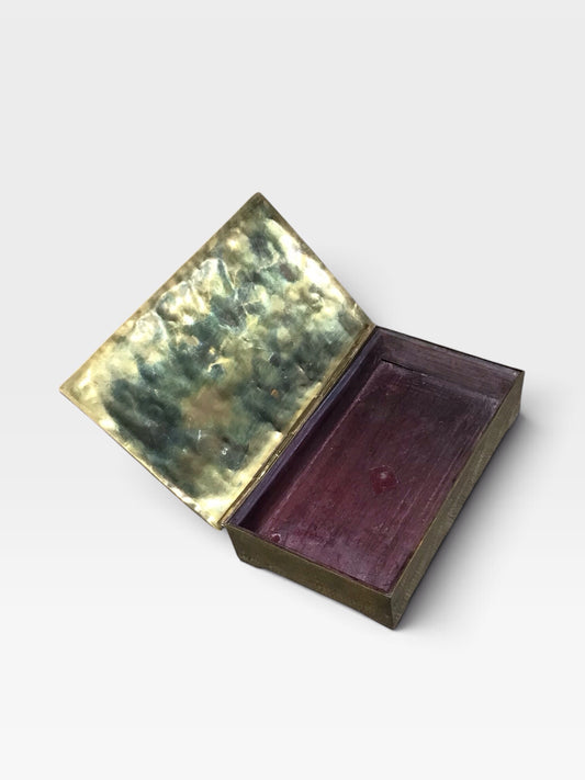VTG Brass Jewelry Box w/ Shell Inlays