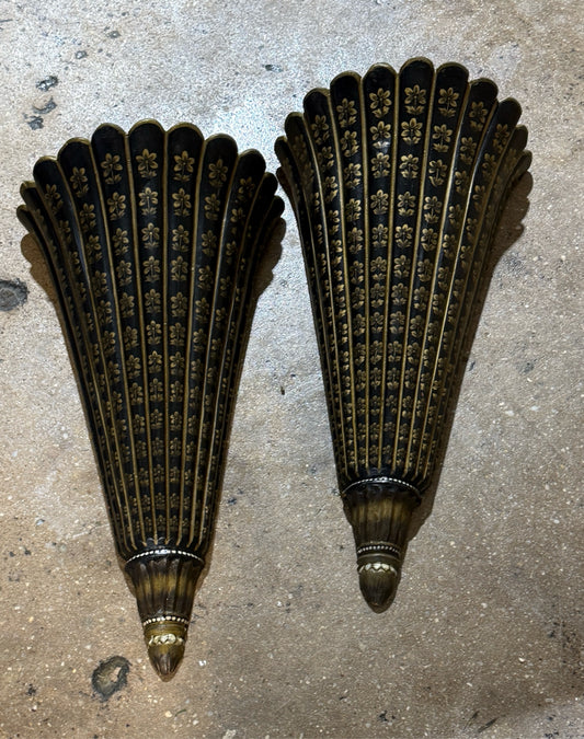 PAIR of Chelsea House wall pockets, 25"H x 12"W x 6.75"D