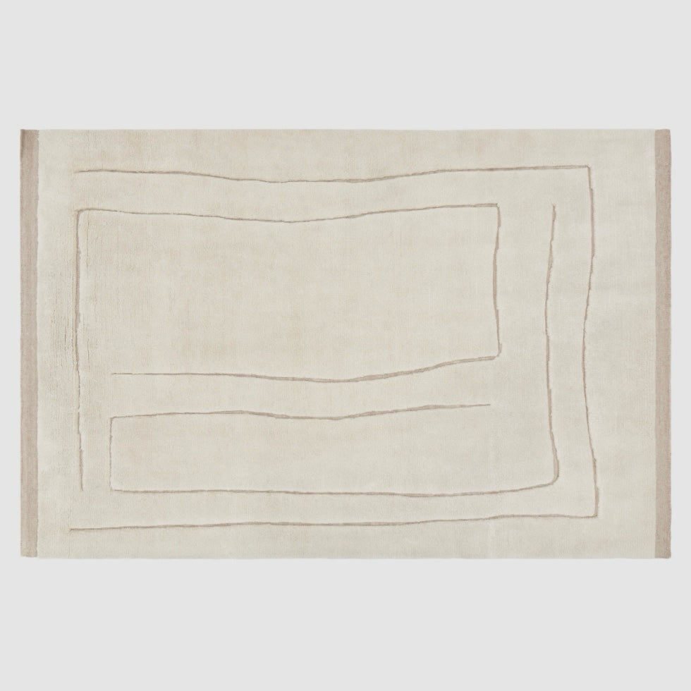 Havenly The Citizenry Ishir Hand-Knotted Area Rug, Sand, 100% Wool, 8' L x 10' W