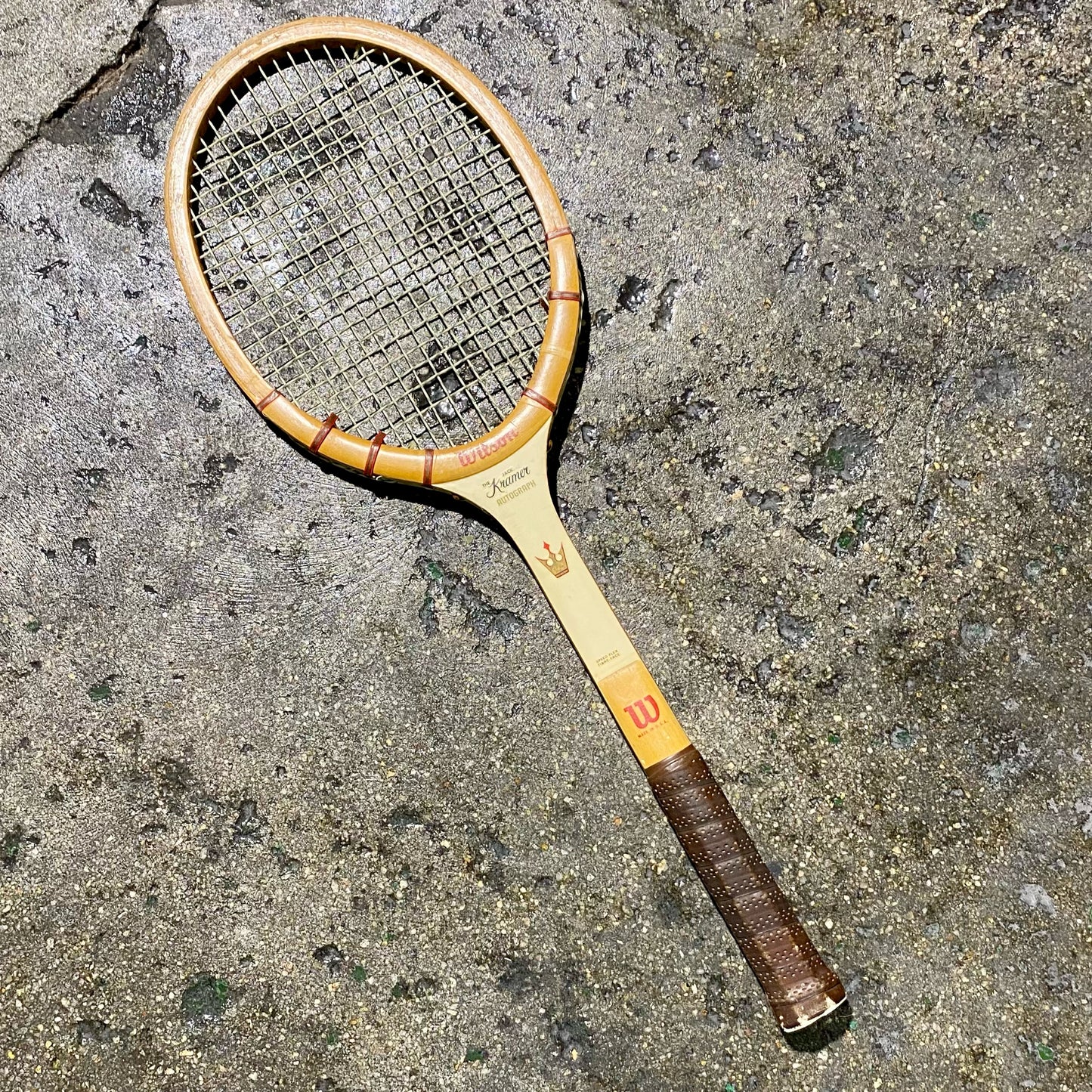 Vintage Wilson Jack Kramer Tennis Racket, VMI, 9"W x 27"L x 1.25"D
