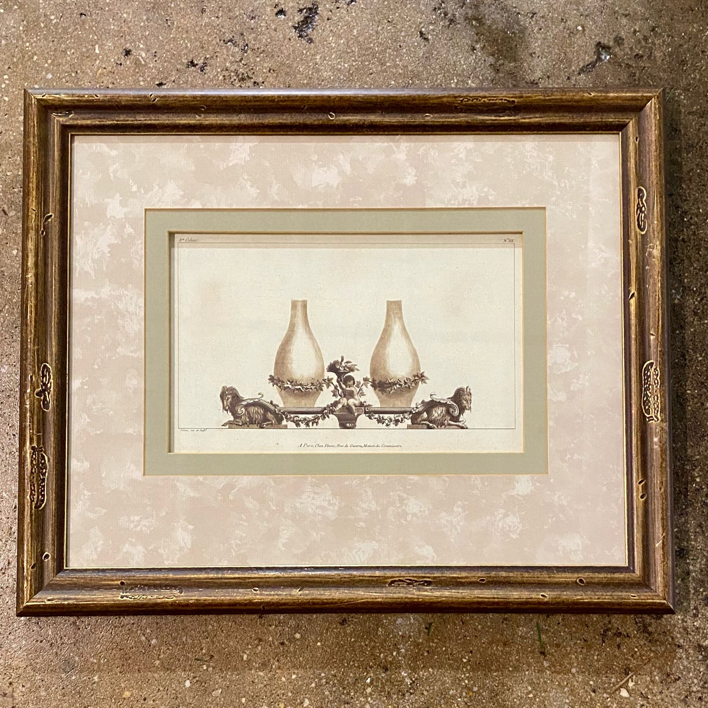 Neoclassical Prints III, 21.25"W x 17.25"H x 1.25"D