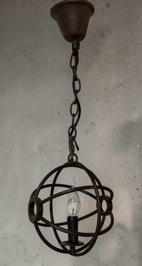 Industrial Spherical 1 light pendant, 24"H