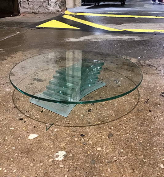 PartyLite Stacked Glass Cake Stand 11" D x 2" H