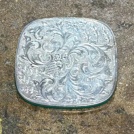 Silverplate Trivet, Sweden,  6.5" W x 6.5" L x .5" H