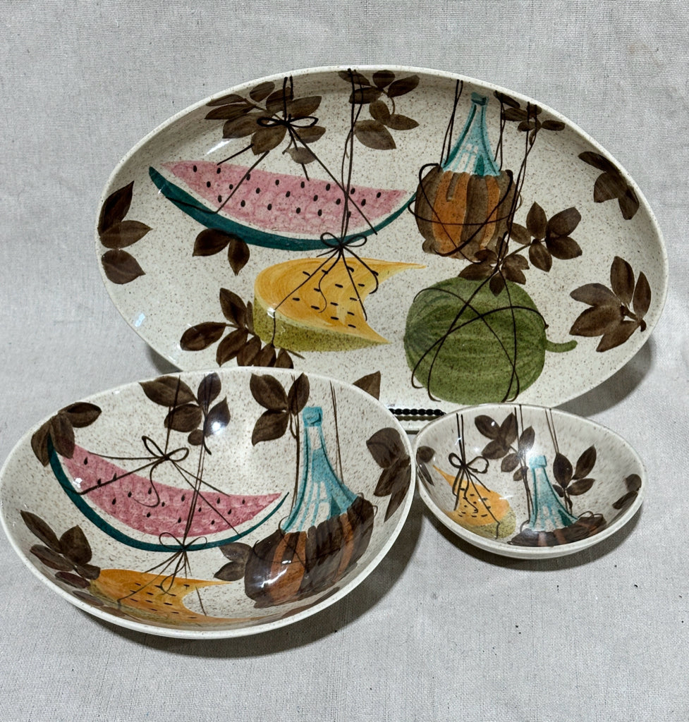 MCM Red Wing Tampico pattern, asstd serving pieces