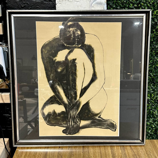 Untitled Nude by Krishnaji Howlaji Ara, Framed Lithograph Print, 22.75" x 22.75"