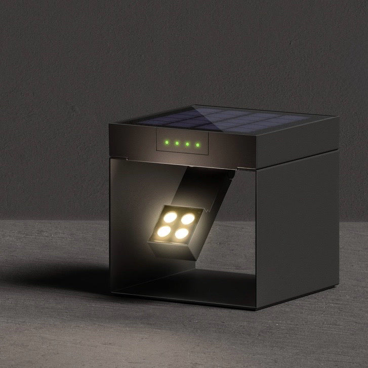 Alea Outdoor Solar Bollard Light, 5.7"W x 5.7"D x 5.7"H