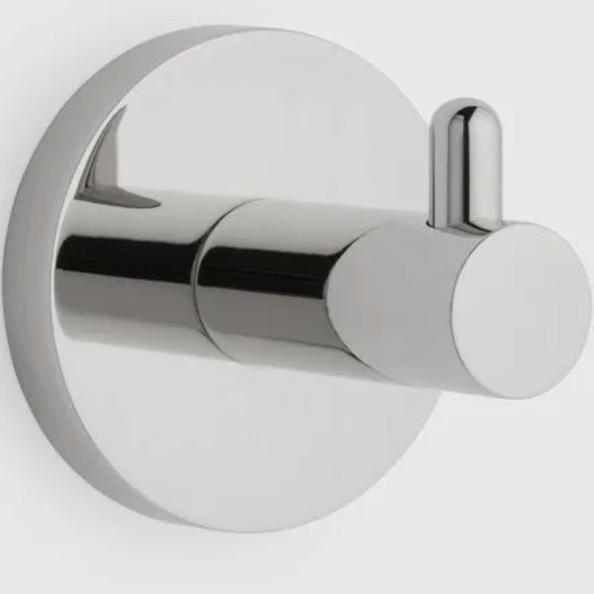 Set of 3, Riley Hooks, Polished Chrome, 2.25"Dia x 2.5"D