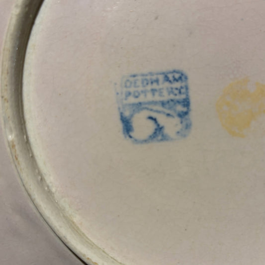 Vintage Dedham Pottery Duck Plate, 8.5"Dia x 1"D