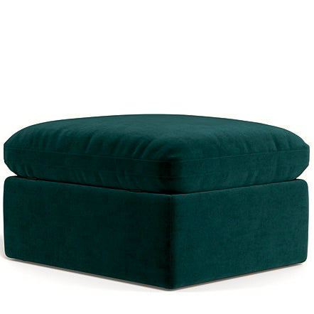 NEW Havenly Hayley Rectangle Storage Ottoman, Emerald Velvet, 40"W x27"D x18.5"H