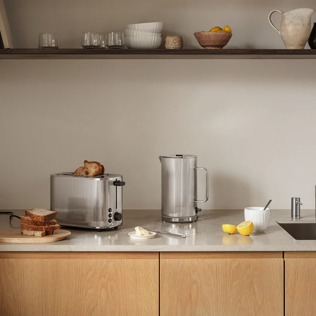 Georg Jensen Bernadotte Electric Kettle, Stainless Steel, 5.5" Dia x 9.8" H