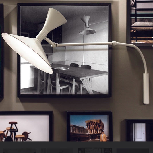 NEMO Le Corbusier Lampe de Marseille Mini Wall Sconce, 33.5"W x 11.8"D x 19.7"H