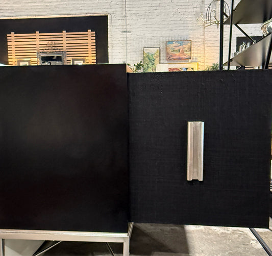 Chelsea House Williams credenza,grasscloth/nickel hardware, 84"L x 20"D x 35"H