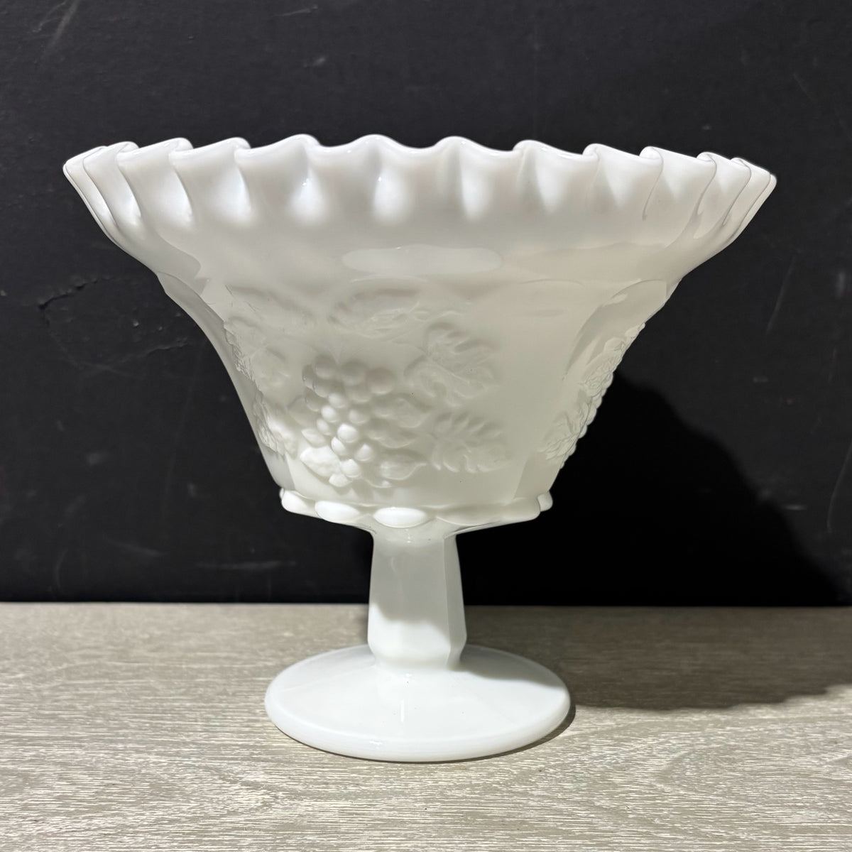 Milk Glass Pedistal Compote