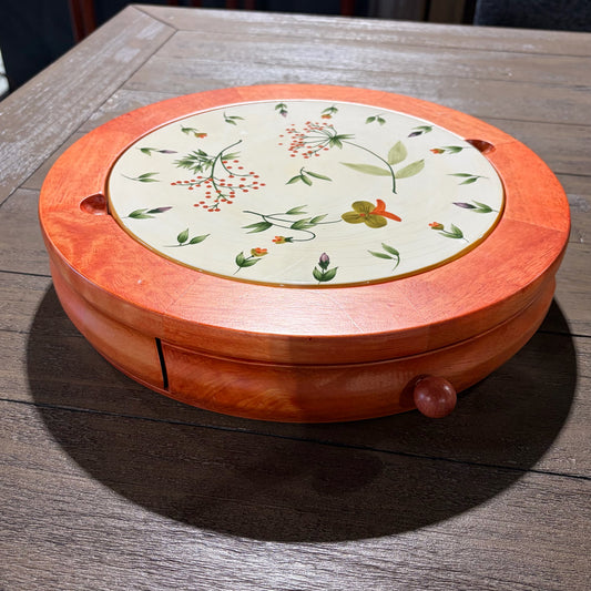Cheese Board Set w/ Ceramic Plate & Utensils, 13.25"W x 12.5"D x 2.5"H