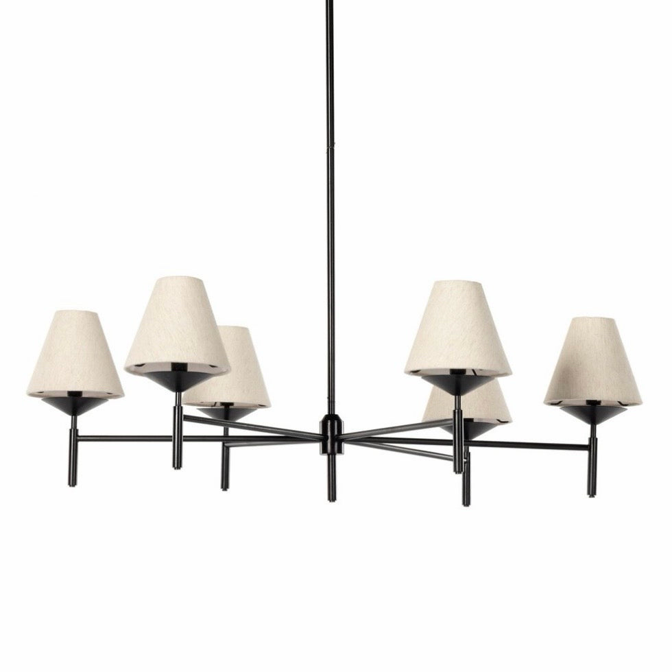 Four Hands Dodie Chandelier, Black