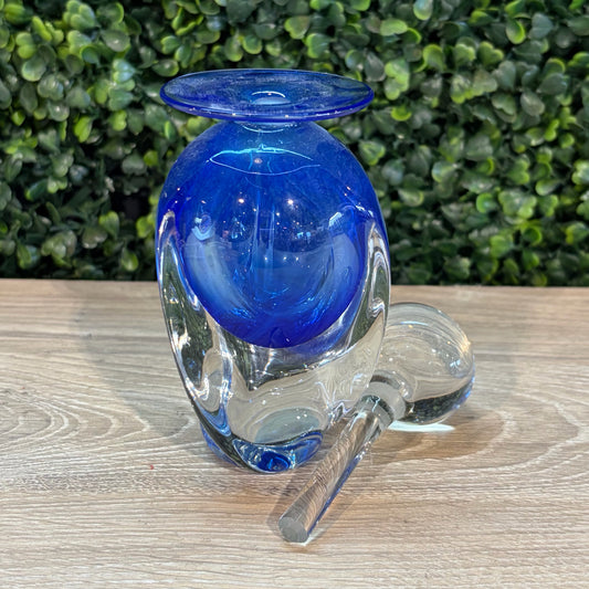 HotGlass Studio Handblown Glass Perfume Bottle, 6"H x 3"D